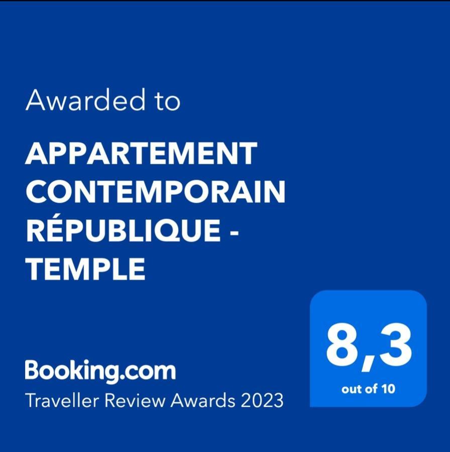 Appartement Contemporain Republique - Temple Paris Dış mekan fotoğraf
